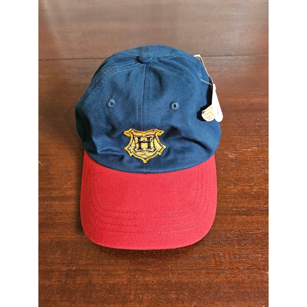 Harry Potter Hat Mens Blue Red Hogwarts Crest Embroidered Snapback Cap